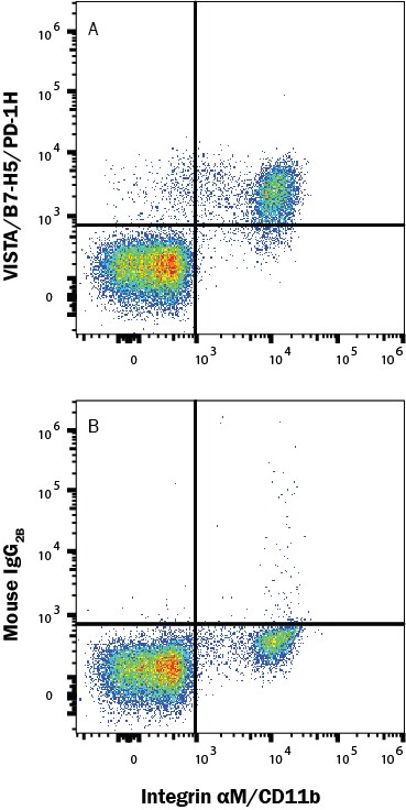 Detection of VISTA/B7-H5/PD-1H antibody in Human PBMCs antibody by Flow Cytometry.
