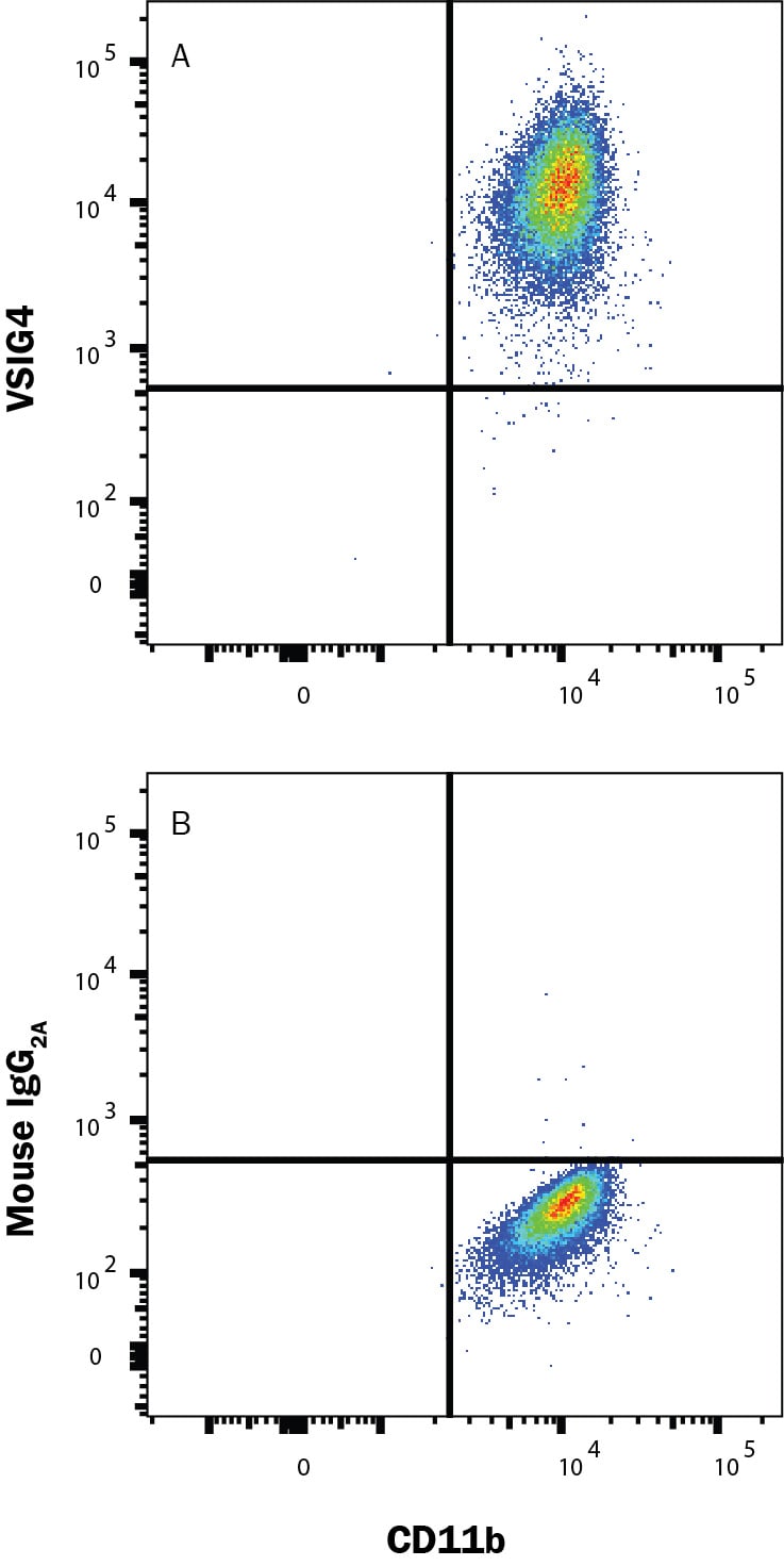 Detection of VSIG4 antibody in Human Macrophages antibody by Flow Cytometry