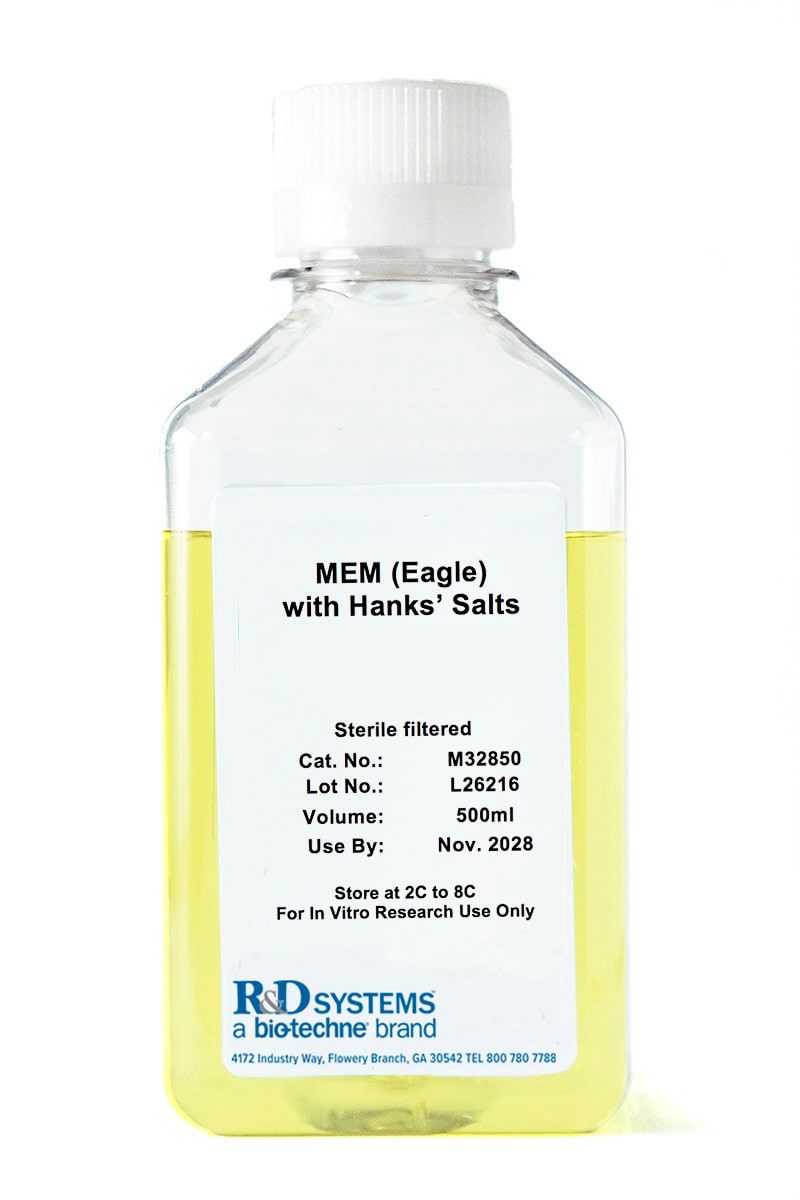 MEM (Hanks' salts), no glutamine, no phenol red