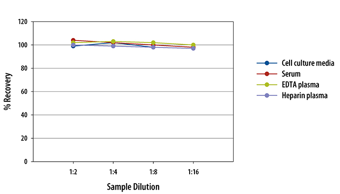 Human CCL20/MIP-3 alpha ELISA Linearity