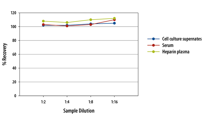 Mouse CCL20/MIP-3 alpha ELISA Linearity