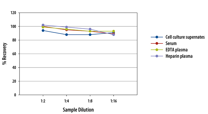 Canine CCL2/JE/MCP-1 ELISA Linearity