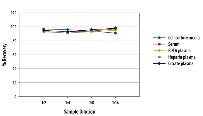 Human CCL4/MIP-1 beta ELISA Linearity