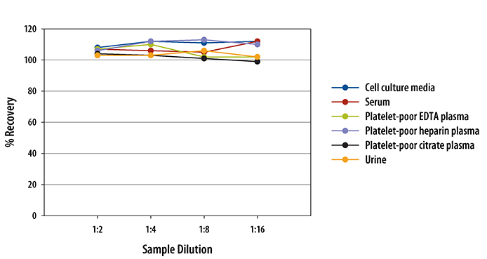 Human CCL5/RANTES ELISA Linearity