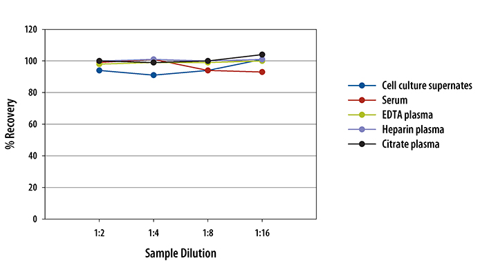 Human CXCL5/ENA-78 ELISA Linearity