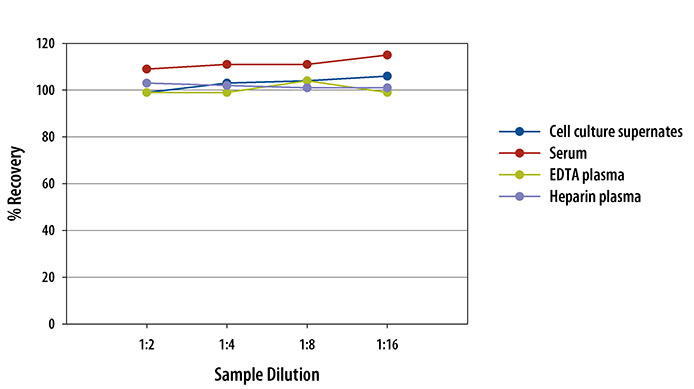 Mouse IL-17A/F Heterodimer ELISA Linearity