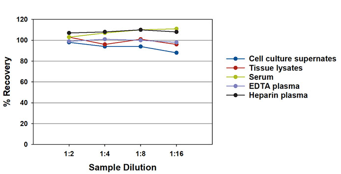 Mouse IL-1 beta/IL-1F2 ELISA Linearity