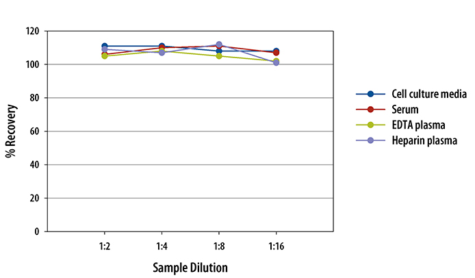 Human CD117/c-kit ELISA Linearity