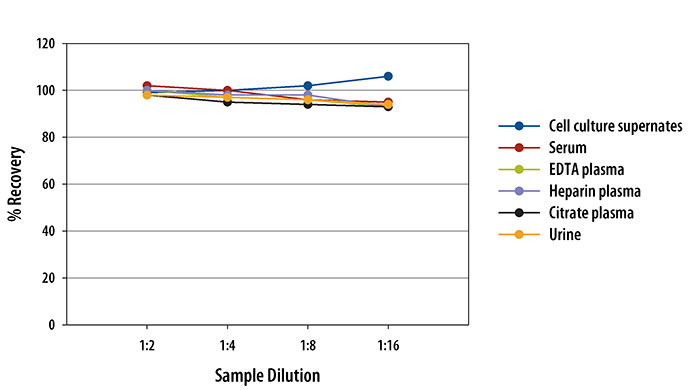 Human TNF RII/TNFRSF1B ELISA Linearity
