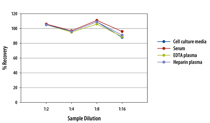 Human VCAM-1/CD106 ELISA Linearity