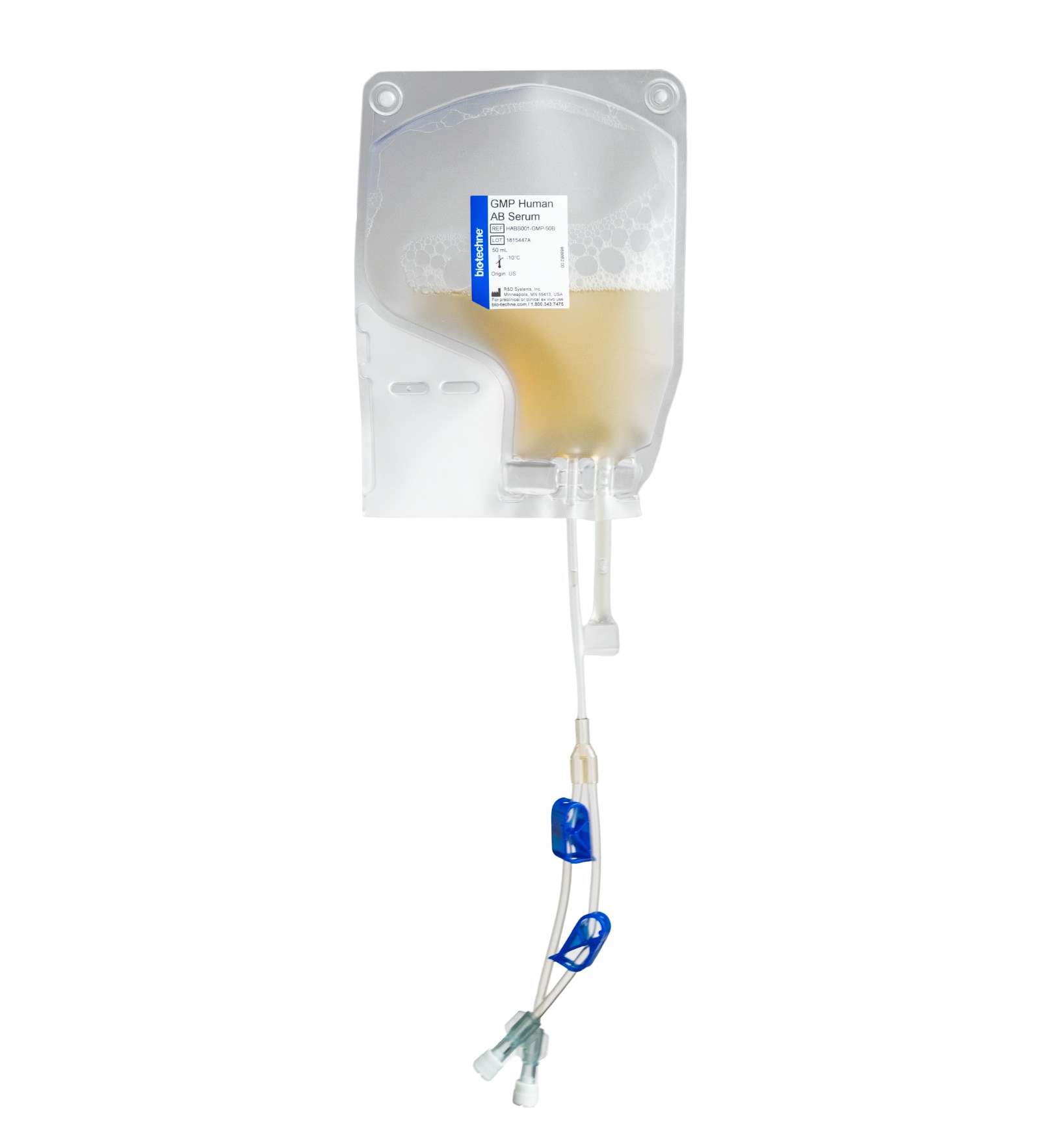 GMP Human AB Serum in a bagged format