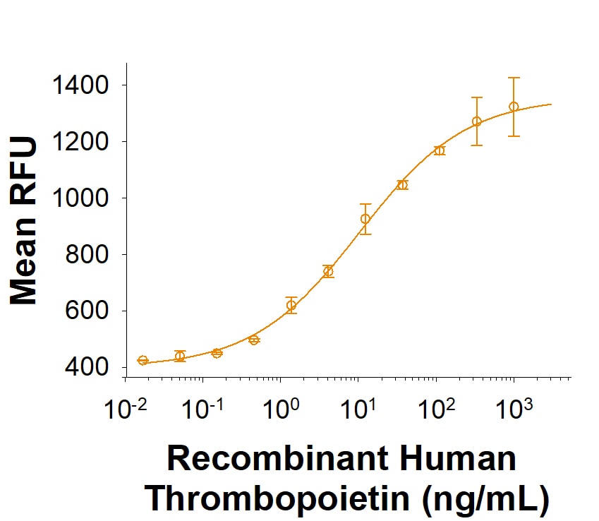 Recombinant Human Thrombopoietin (NS0-expressed) Protein Bioactivity