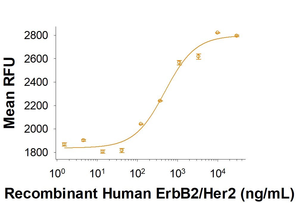 Recombinant Human ErbB2/Her2 His-tag Protein Bioactivity