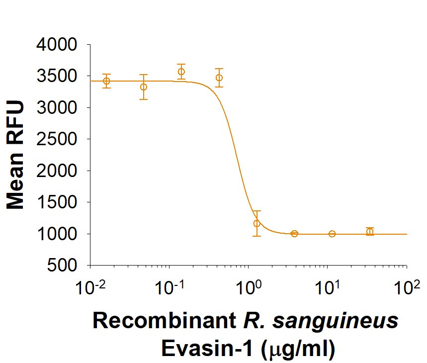 Recombinant R. sanguineus Evasin-1 Fc Chimera Protein Binding Activity