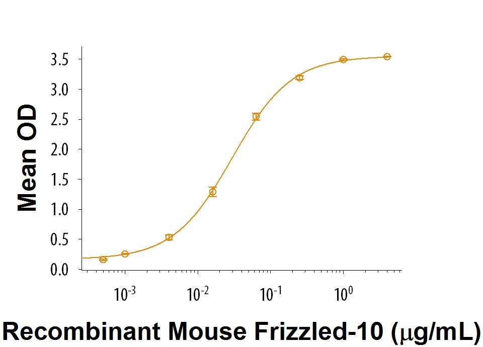 Recombinant Mouse Frizzled-10 Fc Chimera Protein Bioactivity