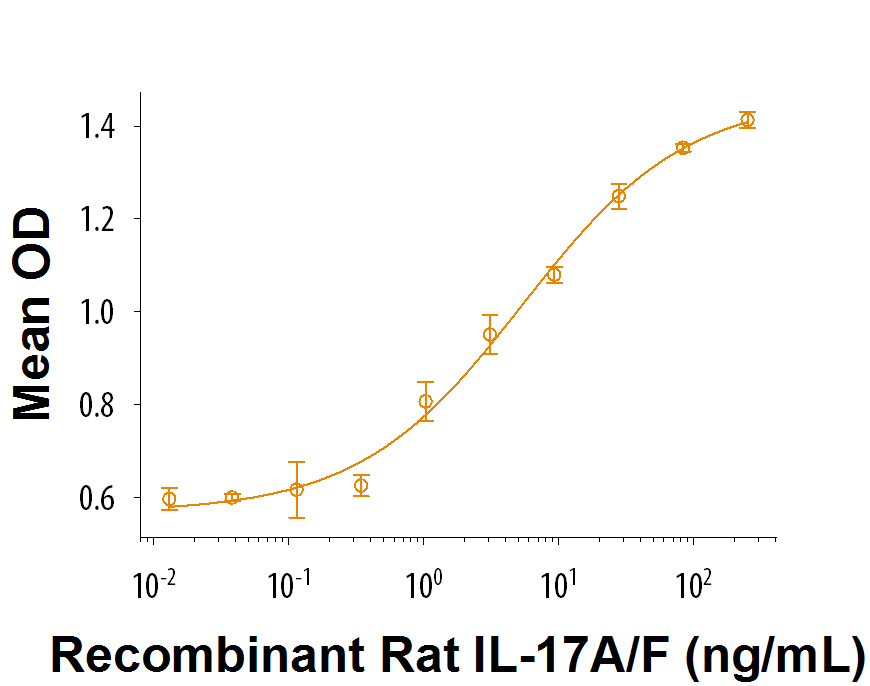 Recombinant Rat IL-17A/F Heterodimer Protein Bioactivity