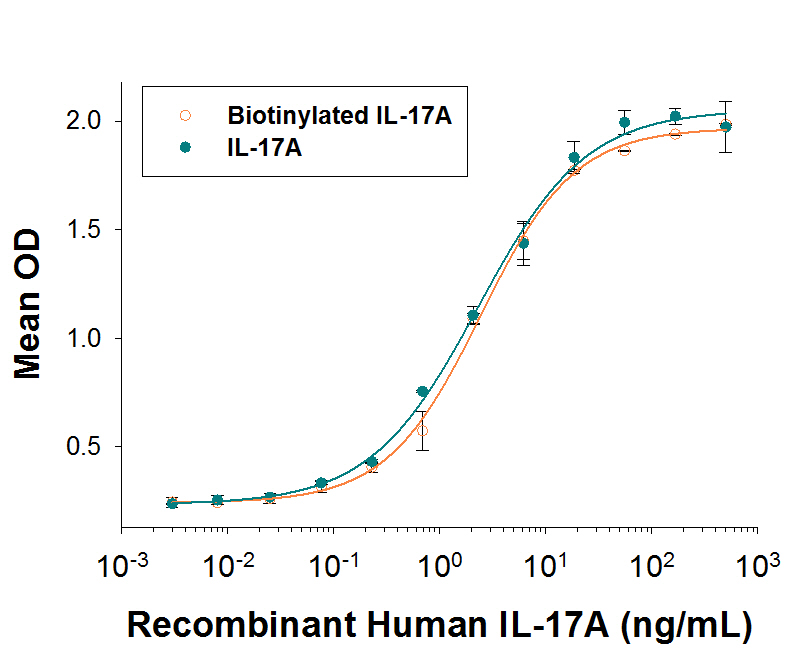 Recombinant Human IL-17A, Biotinylated Protein Bioactivity