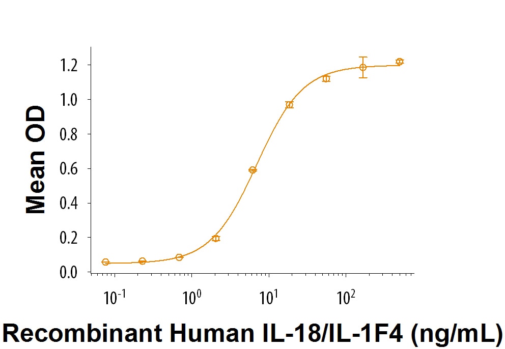 Recombinant Human IL-18/IL-1F4 Protein Bioactivity