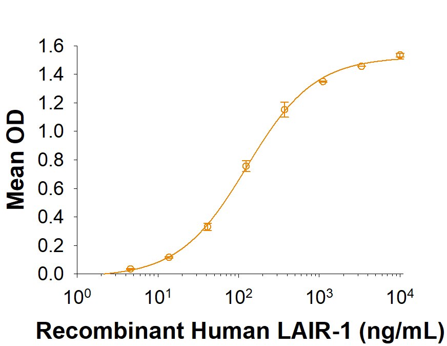 Recombinant Human LAIR1 Fc Chimera Protein Binding Activity