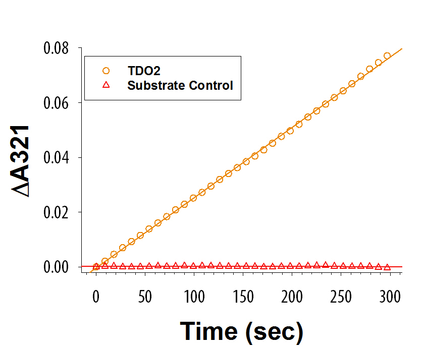 Recombinant Mouse TDO2 His-tag Protein Enzyme Activity