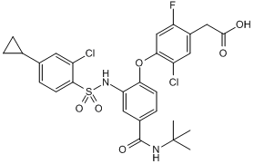 Potent dual CRTH2 and prostaglandin D2 (PGD2) receptor antagonist