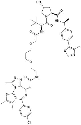 Potent BET bromodomain PROTAC®; also degrades BRD-tagged chimeric antigen receptors (CAR) in T cells