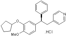 Potent and selective PDE4 inhibitor