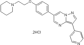 Potent AMPK inhibitor; also BMP type I receptor inhibitor