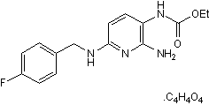 KV7 channel activator; also GABAA modulator and indirect NMDA antagonist