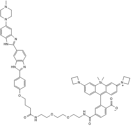 Fluorogenic, red-emitting DNA probe