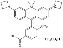 Red dye (Reactive group: free acid). Applications: super resolution microscopy e.g. dSTORM & STED, confocal, flow and live cell imaging