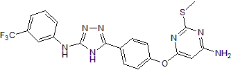 PDGFRβ, B-Raf, c-Raf, FLT3 and KIT inhibitor