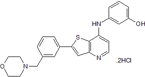 Potent c-SRC kinase inhibitor; also inhibits DDR2, BTK and Syk