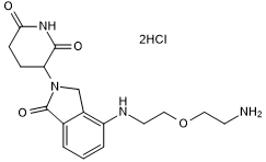 Cereblon ligand with PEG linker and terminal amine for onward chemistry