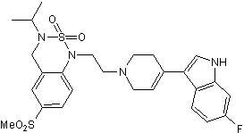 Dual 5-HT1B and 5-HT1D antagonist; also 5-HT re-uptake inhibitor