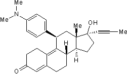 Progesterone and glucocorticoid receptor antagonist