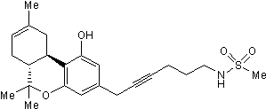 Putative CB1 antagonist; displays mixed activity at CB receptors