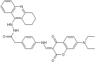 Targets and labels βamyloid plaques in histochemical analysis
