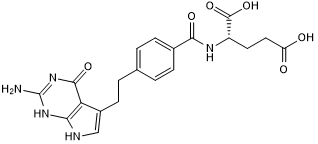 Thymidylate synthetase inhibitor, also inhibits dihydrofolate reductase, GARFT and AICART
