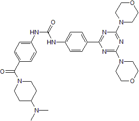 Potent and selective dual PI 3-K/mTOR inhibitor