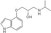 β3 partial agonist; also 5-HT1A and 5-HT1B antagonist; more active enantiomer of pindolol (Cat. No. 0994)