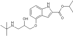 β-adrenoceptor antagonist; also 5-HT1A and 5-HT1B antagonist