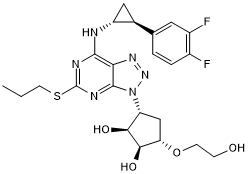 High affinity and reversible P2Y12 antagonist; displays inverse agonism in vitro; also inhibits ENT1