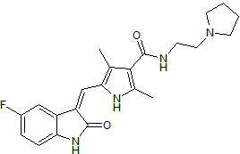 Potent PDGFR and VEGFR inhibitor