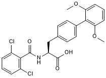 Potent integrin α4β7 and α4β1 (VLA-4) antagonist; orally bioavailable