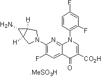 Antibiotic; inhibits bacterial DNA synthesis