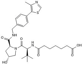 VHL ligand with alkyl linker and terminal acid for onward chemistry