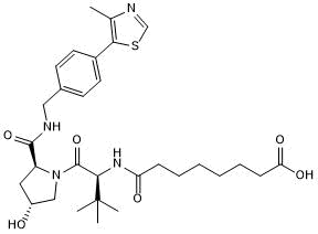 VHL ligand with alkyl linker and terminal acid for onward chemistry