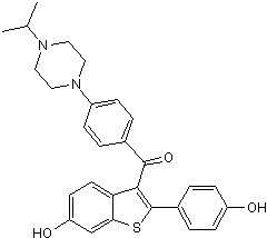 Selective estrogen receptor modulator (SERM), selective for ERα
