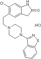 5-HT2A antagonist; also D2 antagonist; atypical antipsychotic